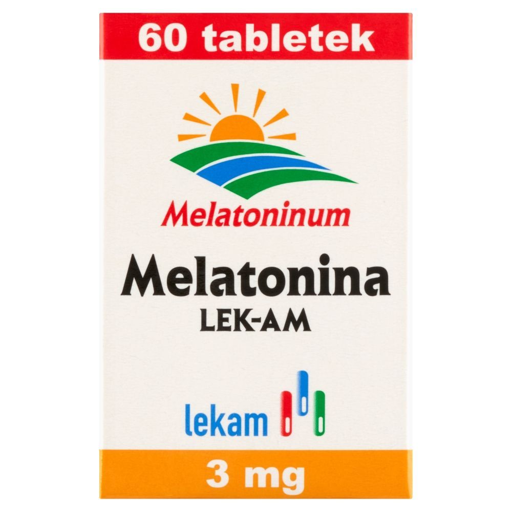 Melatonina, tabletki, 3 mg, (Lek-AM), 60 szt