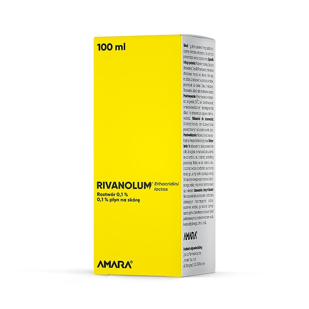 Rivanolum roztw&oacute;r 0,1%, płyn na sk&oacute;rę, 100 ml (Amara)