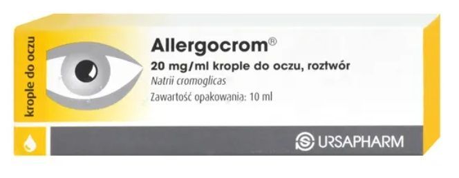 Allergocrom, 20 mg/ml, krople do oczu, roztw&oacute;r, 10 ml
