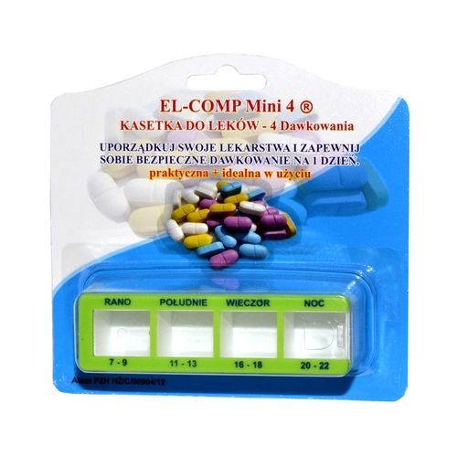 Kasetka do lek&oacute;w, dzienna, 4 dawkowania, 1 szt.