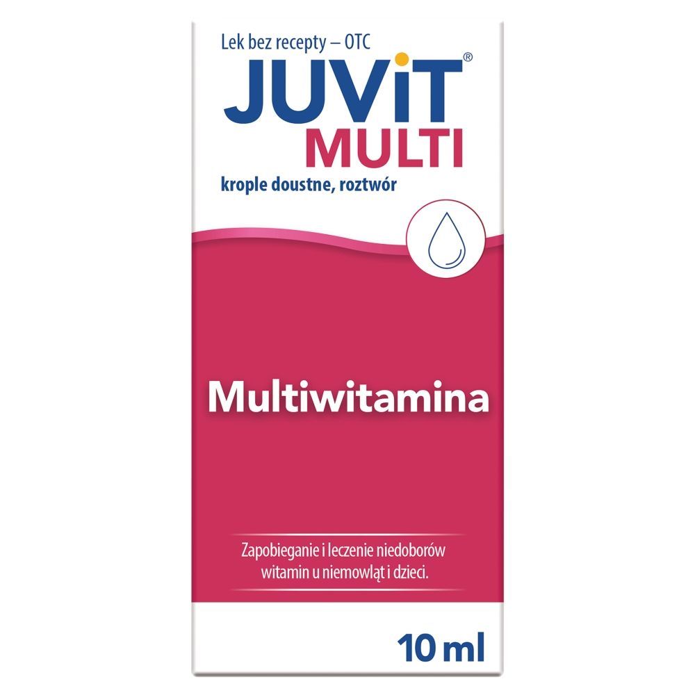 JUVIT MULTI, krople doustne, roztw&oacute;r, Jedno opakowanie leku zawiera 10 ml roztworu.