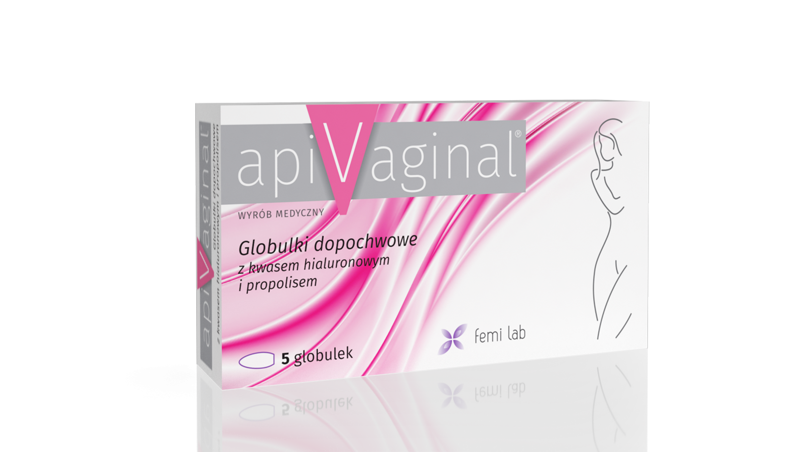 Apivaginal, globulki dopochwowe z kwasem hialuronowym i propolisem, 5 szt.