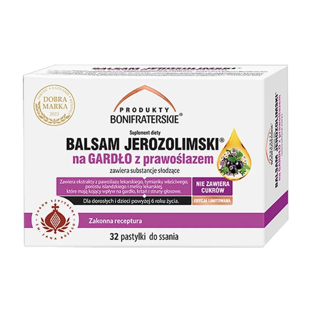 Balsam Jerozolimski na gardło z prawoślazem,pastyl.d/ss,x32