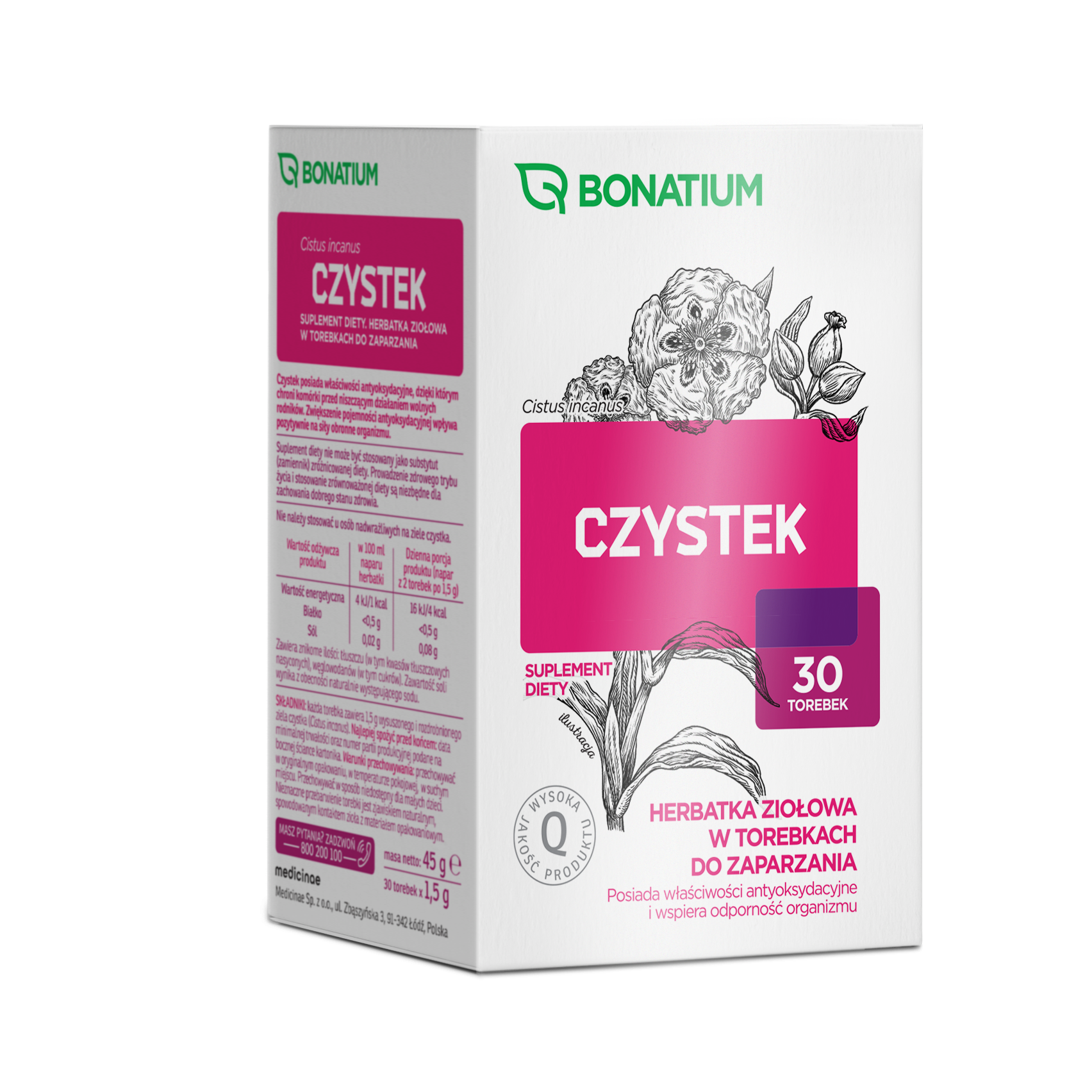 Bonatium Czystek, herbatka ziołowa, 30 sztuk