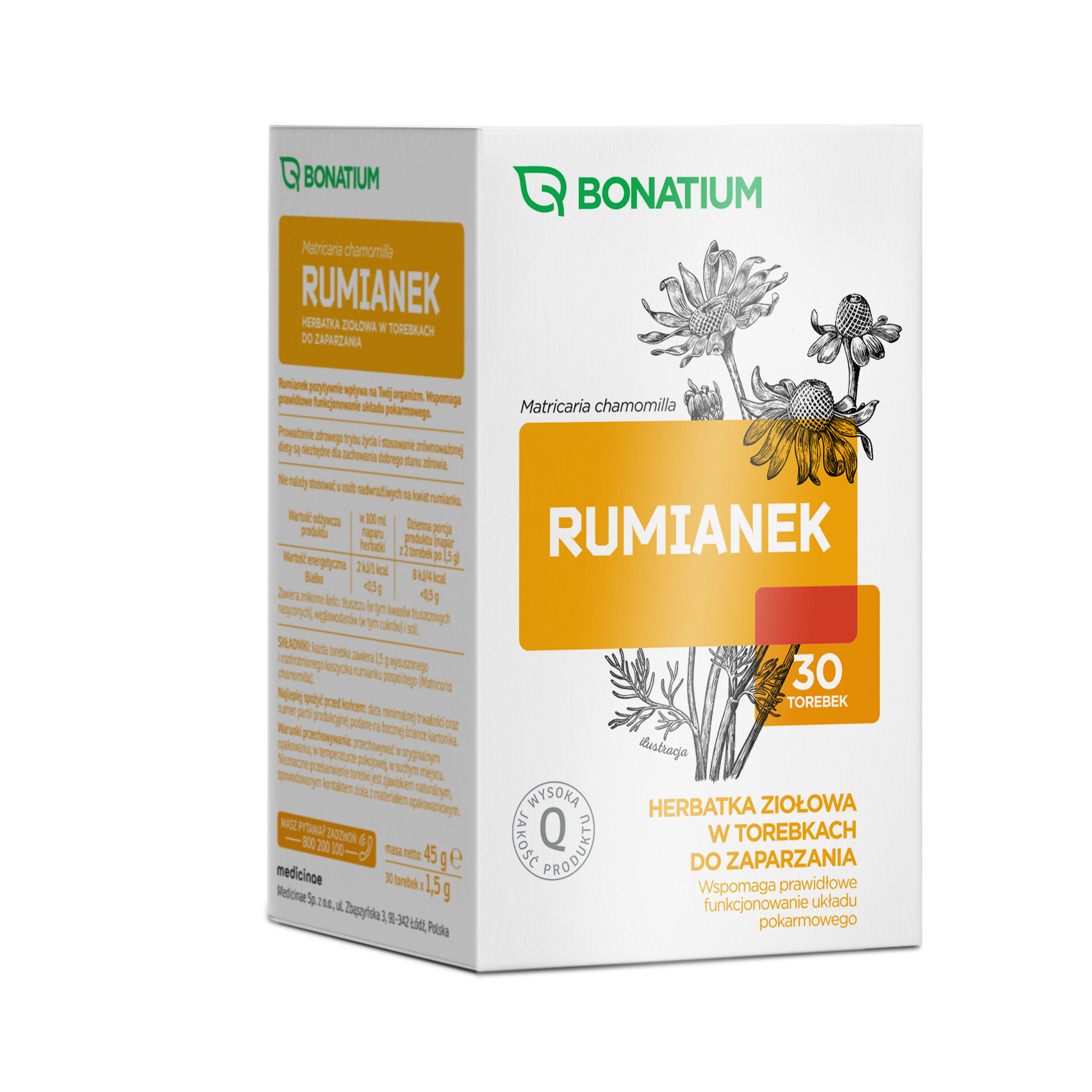 Bonatium Rumianek, herbatka ziołowa, 30 sztuk