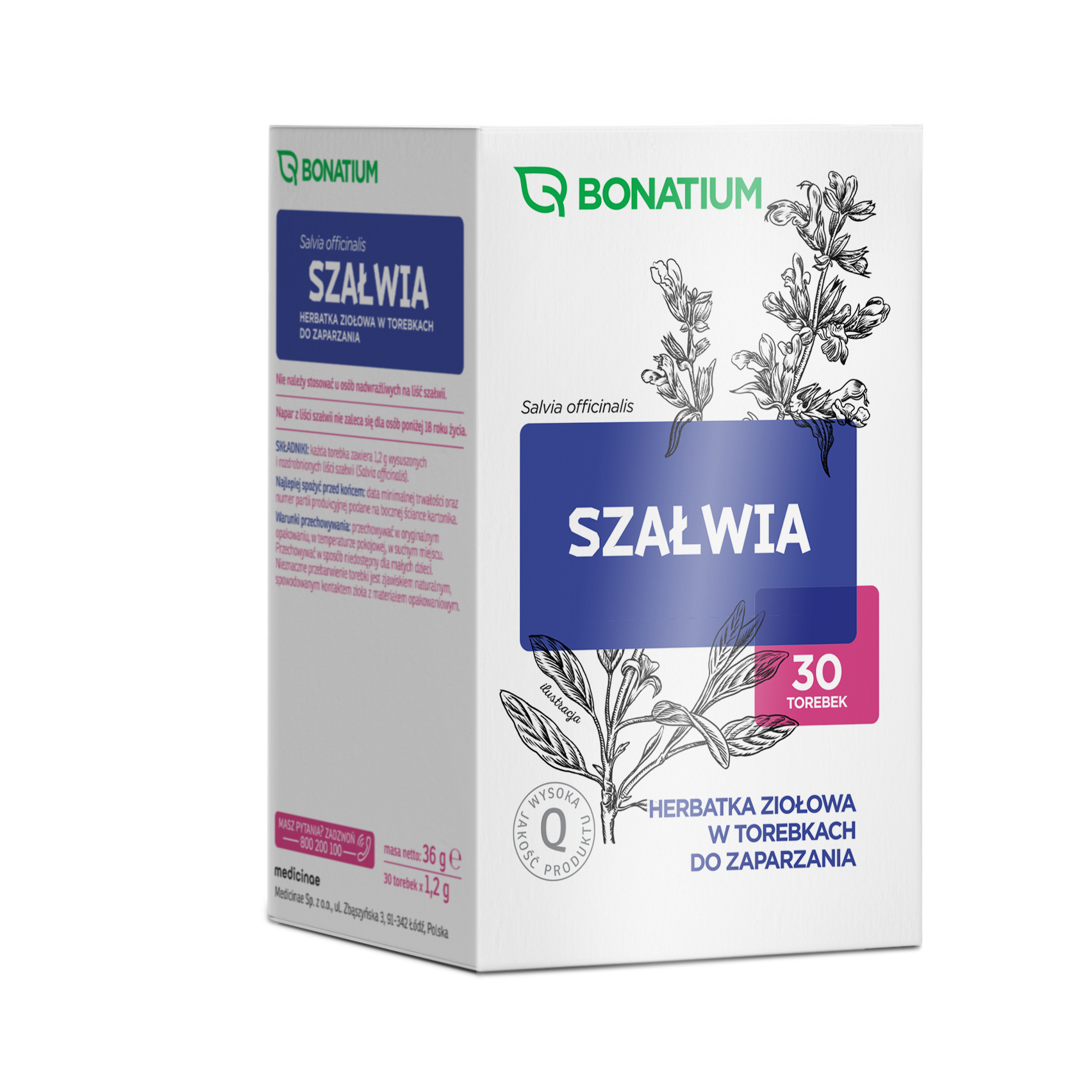 Bonatium Szałwia, herbatka ziołowa, 30 sztuk