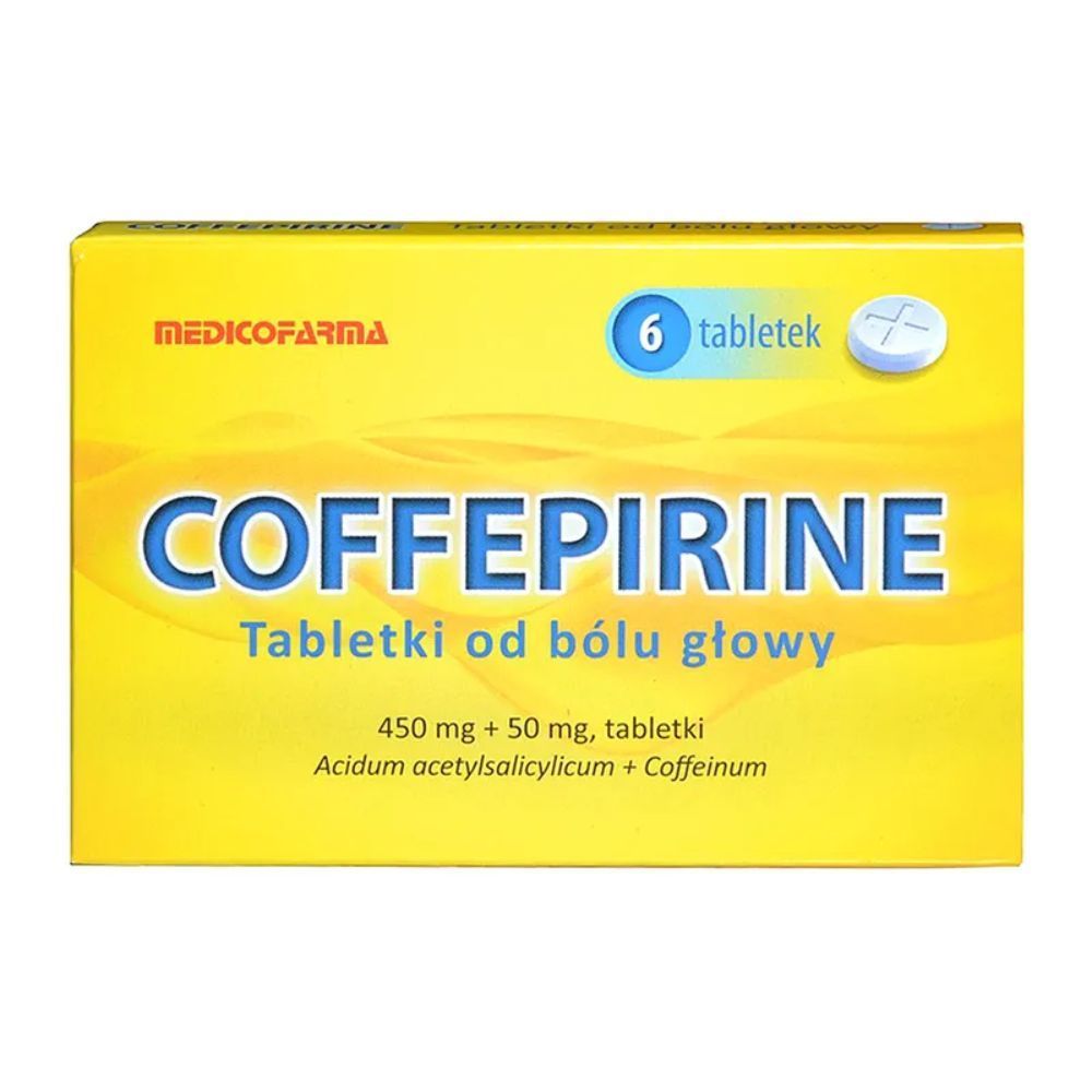 Coffepirine Tabletki od b&oacute;lu głowy, 450mg+50mg, tabl.,50 szt