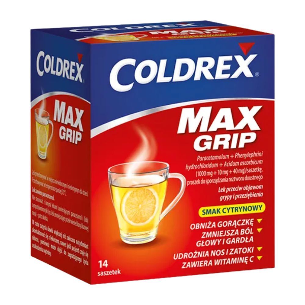 Coldrex MaxGrip, prosz.d/sp.roztw.doustn.,14 sasz.