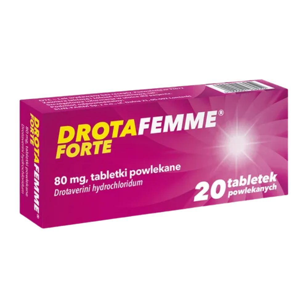 Drotafemme Forte, 80 mg, tabletki powlekane, 20 sztuk