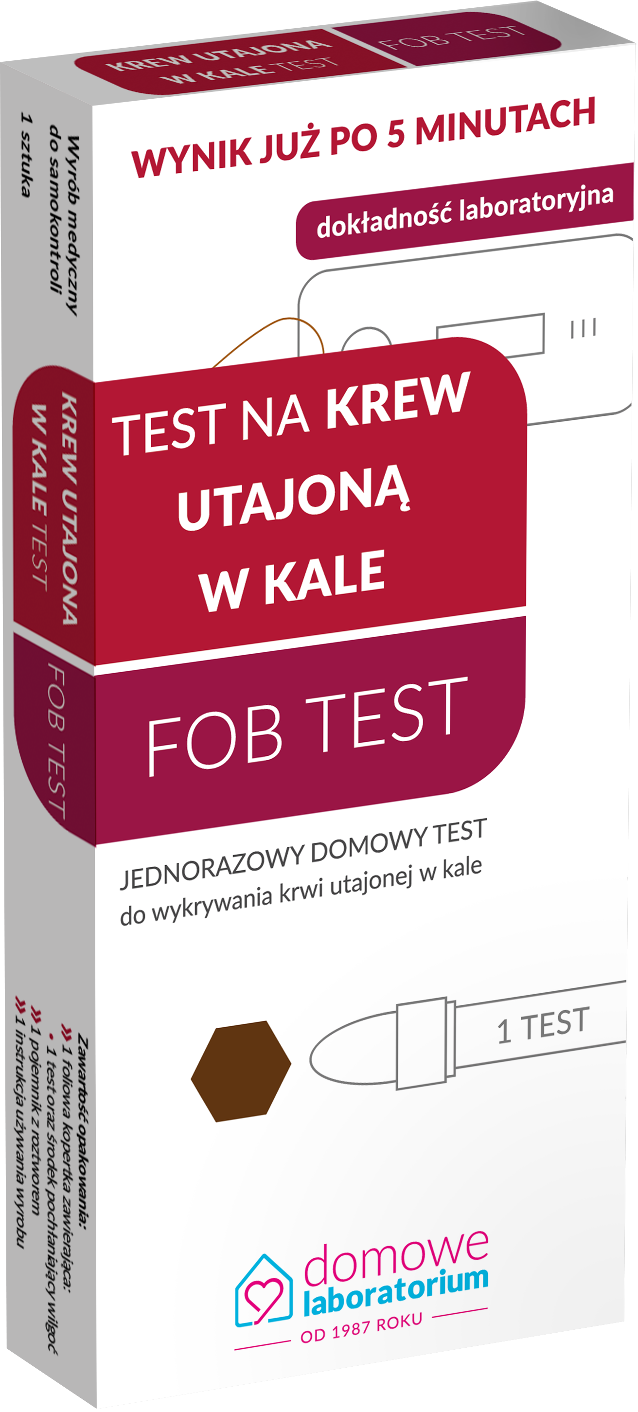 Test FOB, krew utajona w kale, 1 szt