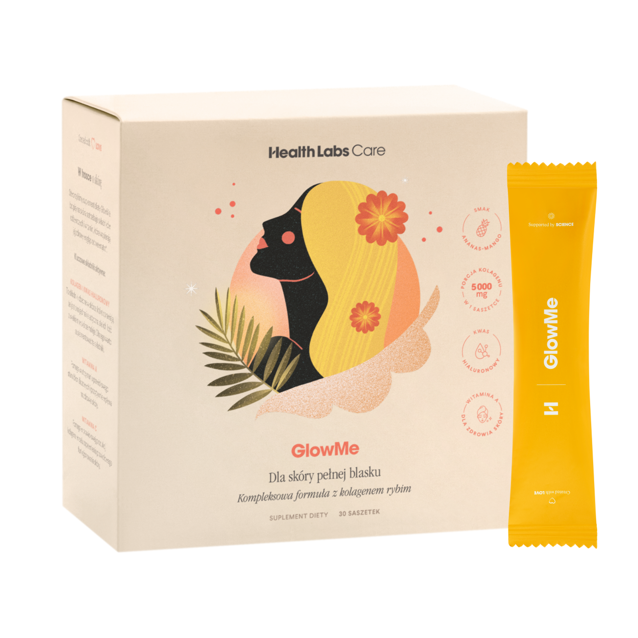 GlowMe, smak ananas-mango, proszek, 30 sasz.