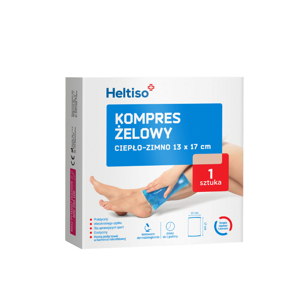 Heltiso kompres żelowy ciepło-zimno, 13cm x 17cm, 1 sztuka