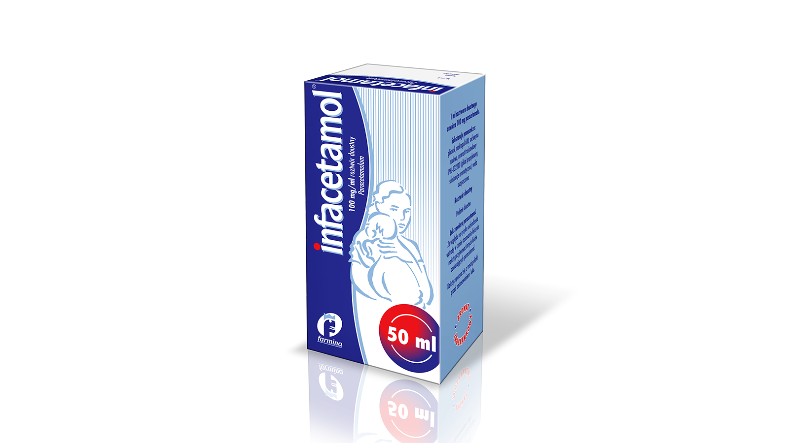 Infacetamol, 100 mg/ml, roztw&oacute;r doustny, 50 ml
