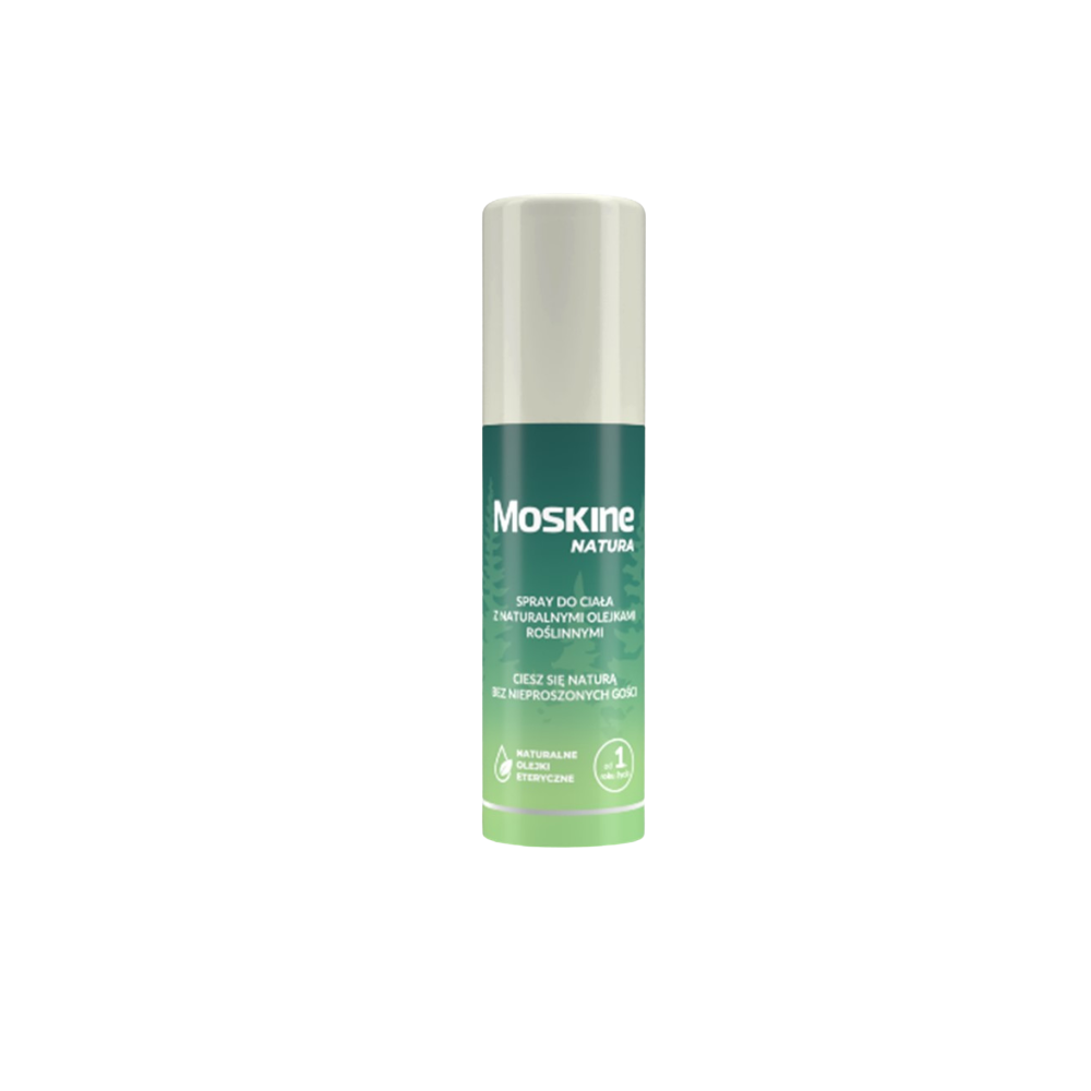 MOSKINE Natura Spray odstraszający komary, kleszcze i meszki z olejkami roślinnymi, 100 ml 