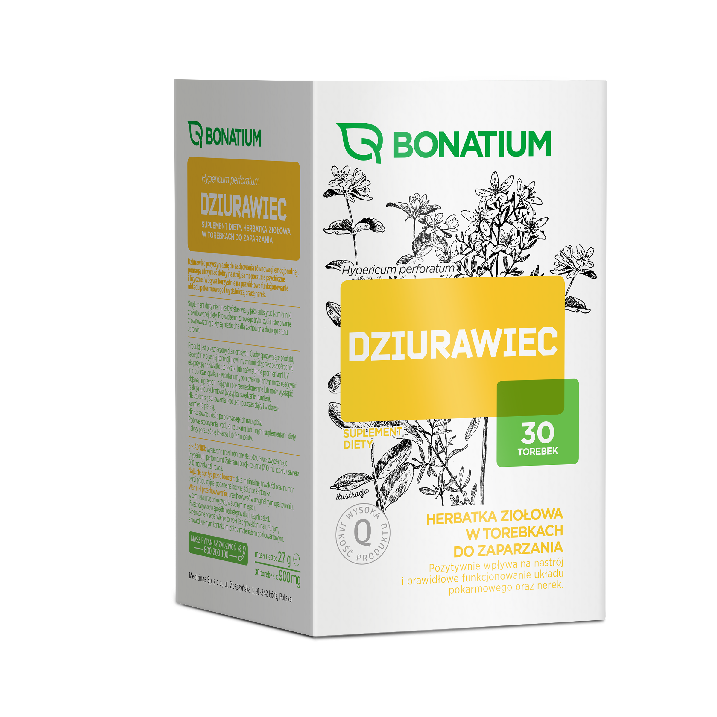 Bonatium Dziurawiec herbatka ziołowa, 30 saszetek