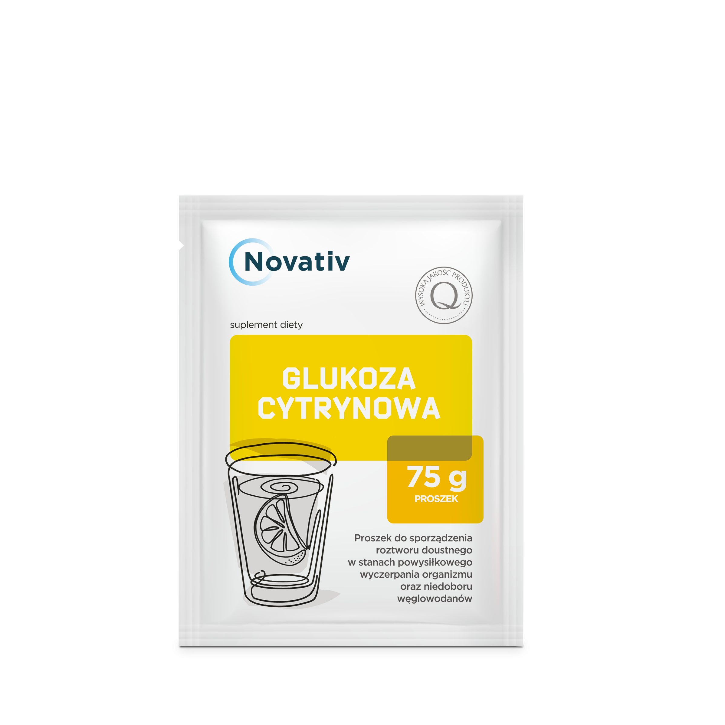 Novativ Glukoza cytrynowa, proszek, 75 g