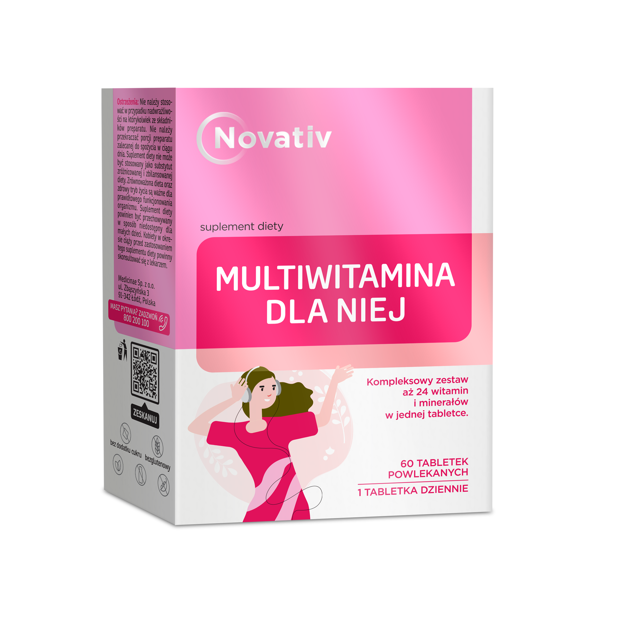 Novativ Multiwitamina dla Niej, tabletki powlekane, 60 sztuk