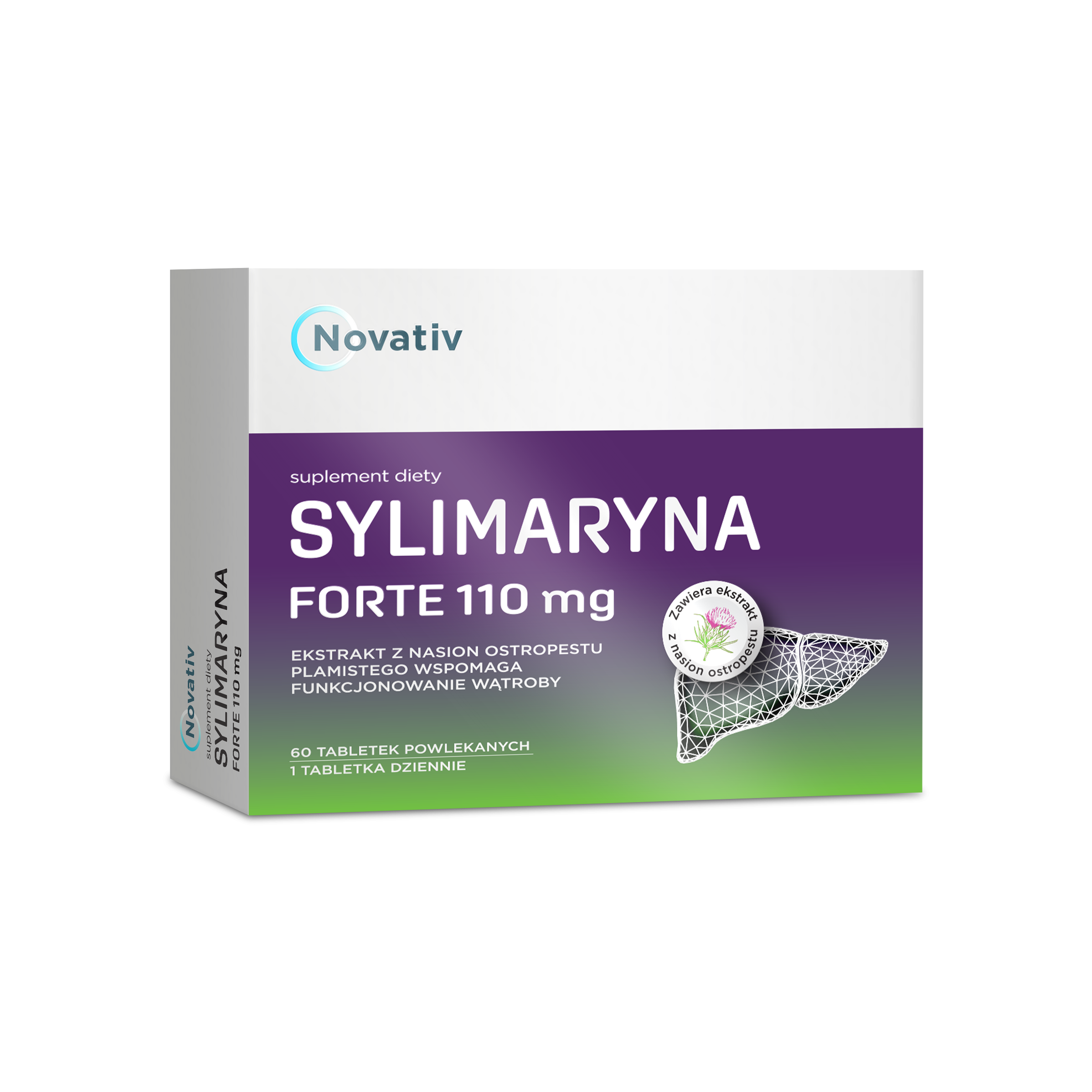 Novativ Sylimaryna Forte, tabletki powlekane, 60 sztuk