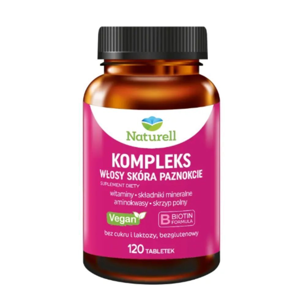 Naturell Kompleks Wlosy Skora Paznokcie, tabl., 120 szt