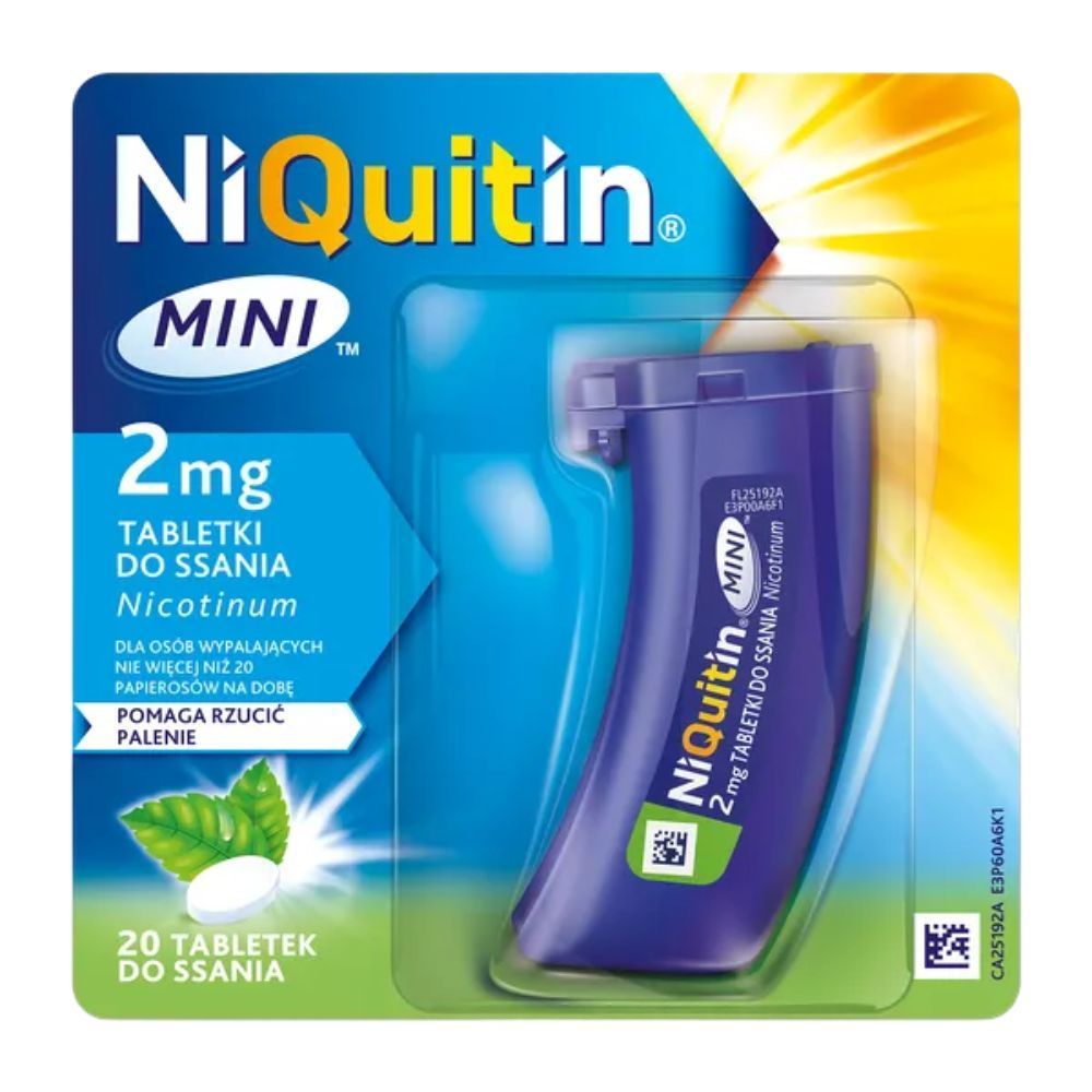 Niquitin Mini, 2 mg, tabl.do ssania, 20 szt,pojem.