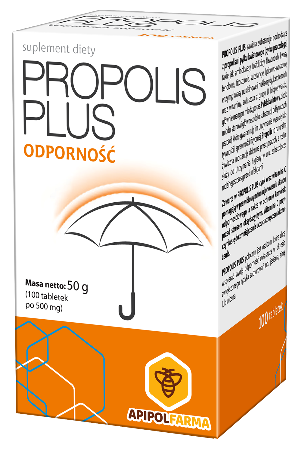 Propolis Plus, tabletki, bez cukru, 100 szt.