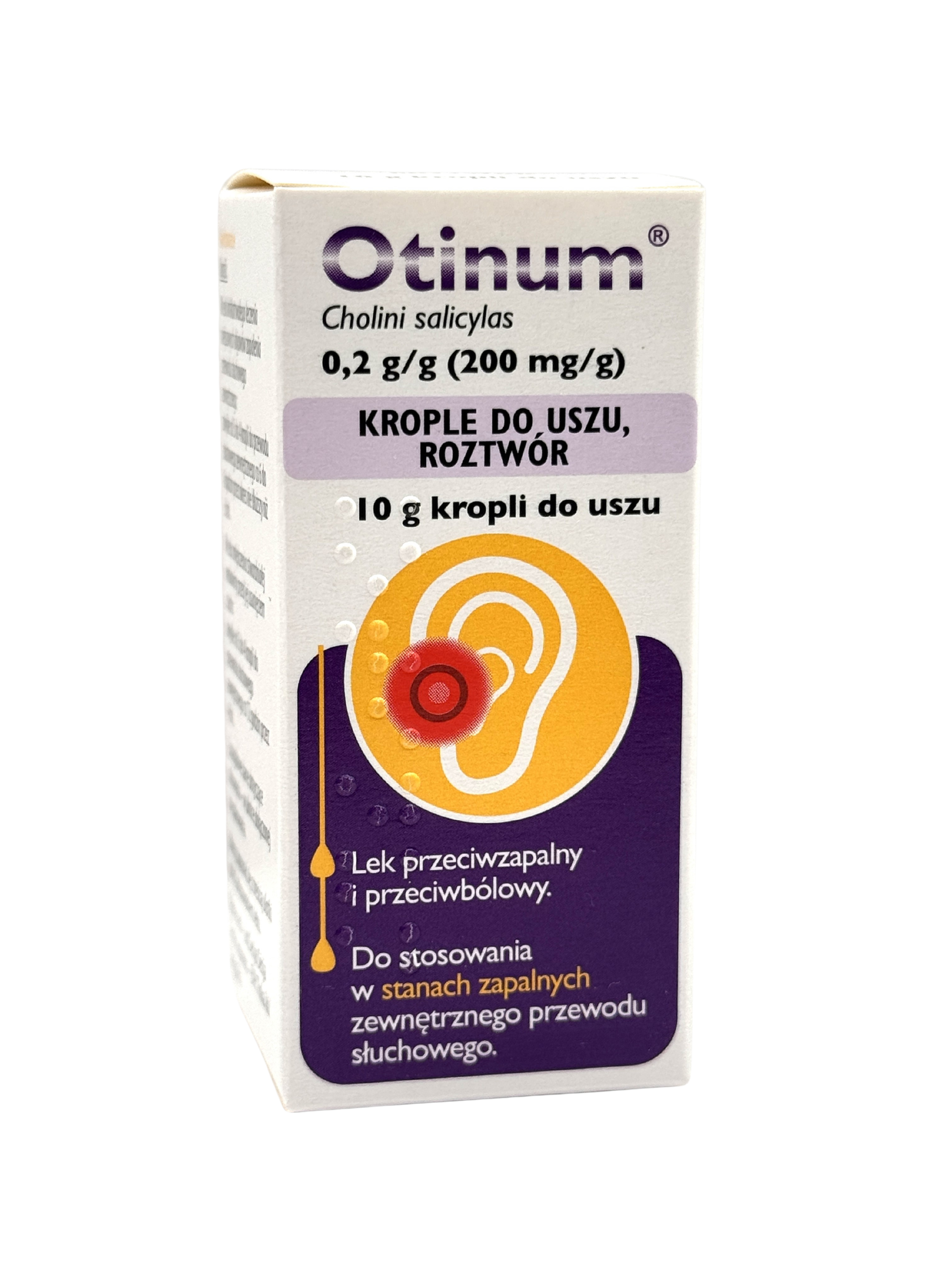 Otinum,(200 mg/g), krople do uszu,(i.row),InPh,Litwa, 10g