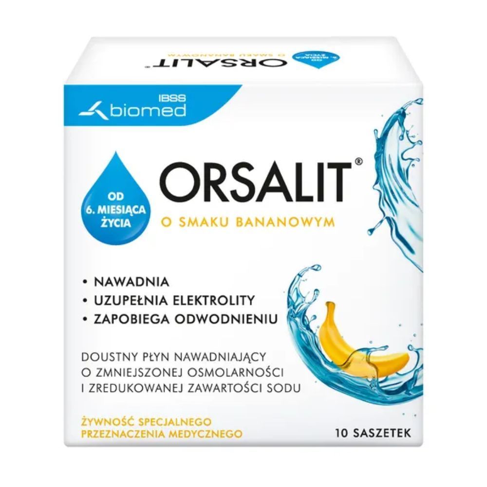 Orsalit, proszek o smaku bananowym, 10 saszetek
