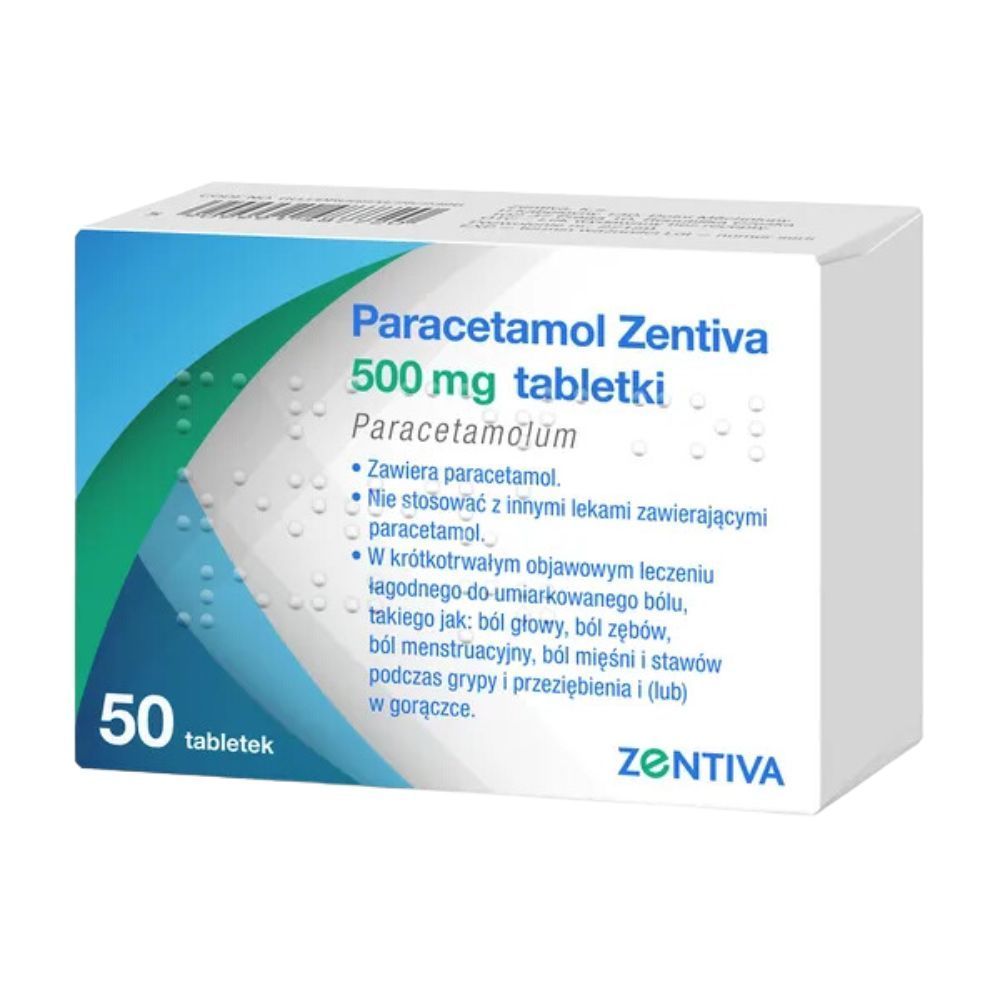 Paracetamol Zentiva, 500 mg, tabletki, 50 szt.