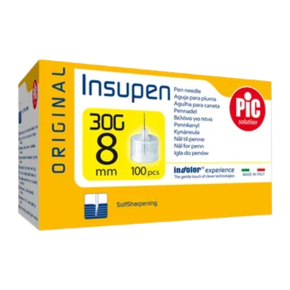 PiC Solution Insupen, igły do pen&oacute;w insulinowych 30G x 8 mm, 100 szt.