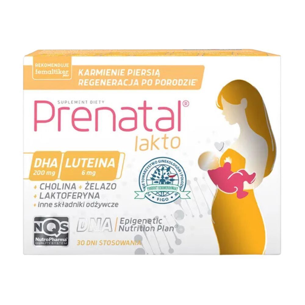 Prenatal Lakto, kaps.,30 kaps.miekkich+30 kaps.twardych