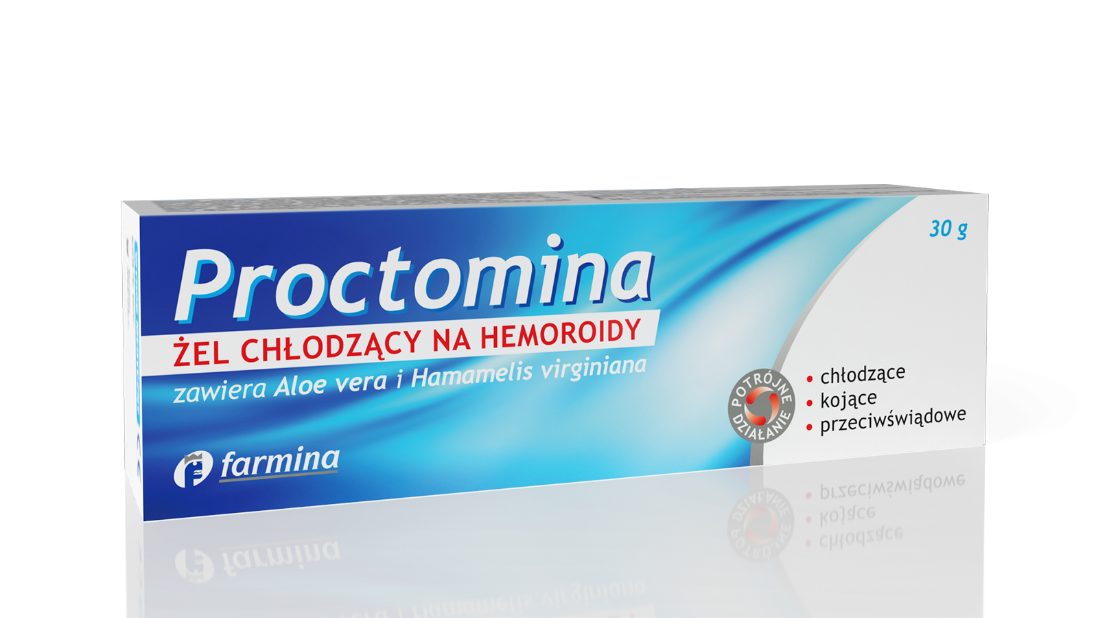 Proctomina, żel chłodzący na hemoroidy, 30 g