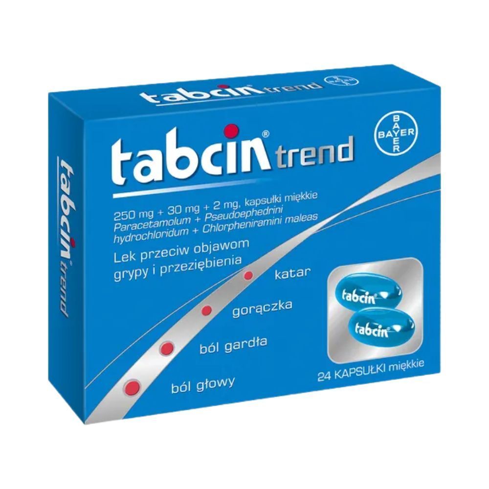 TABCIN TREND, 250 mg + 30 mg + 2 mg, kapsułki miękkie
