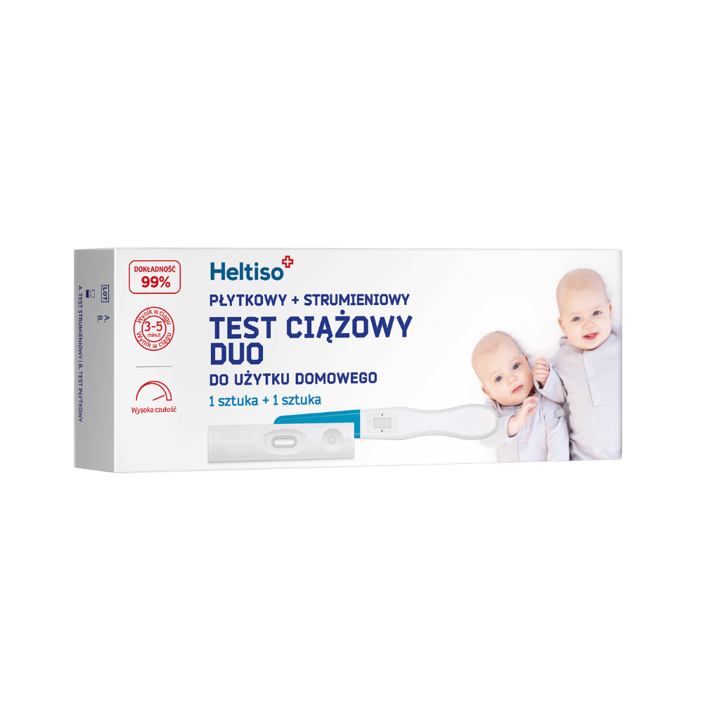Heltiso test ciążowy Duo (płytk+strum) 