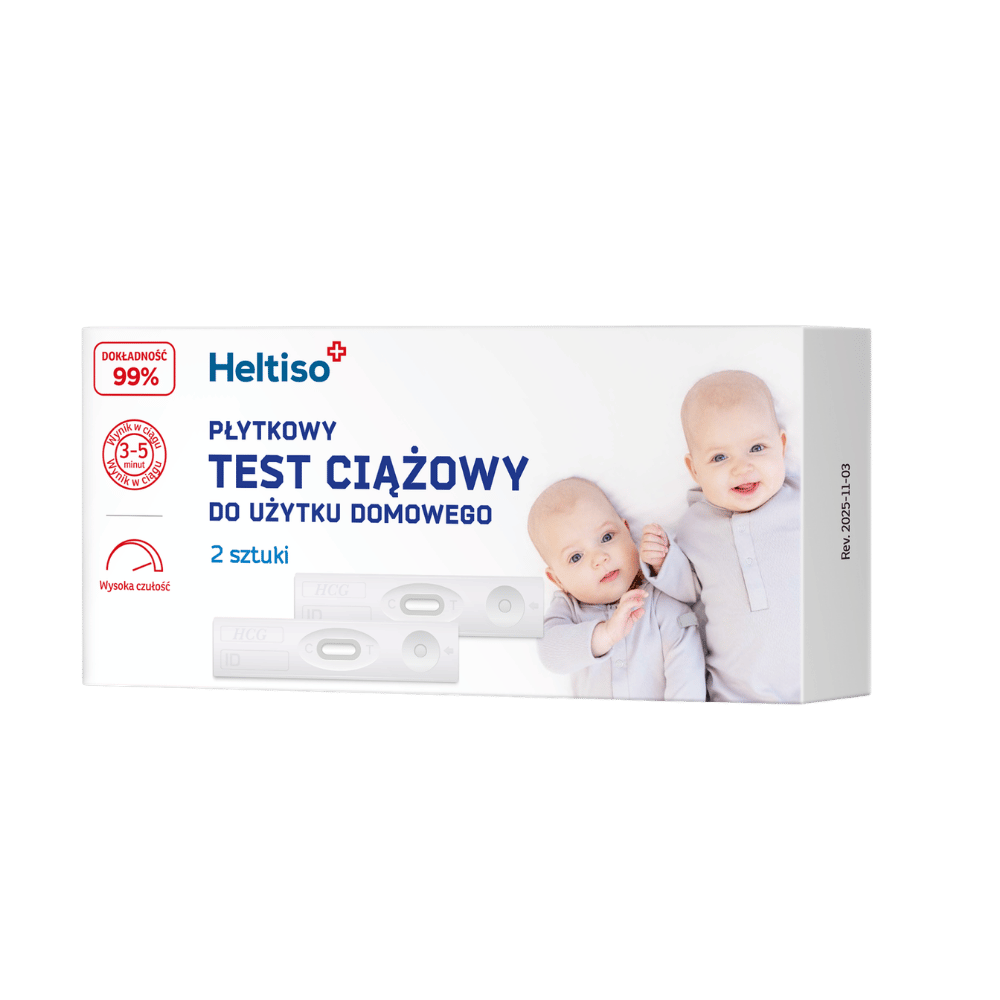 HELTISO Test ciążowy płytkowy do użytku domowego, 2szt.