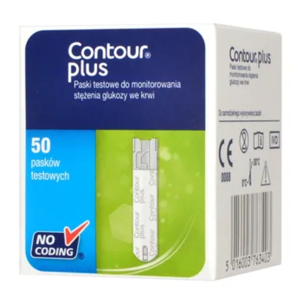 Test paskowy Contour Plus, 50 pask&oacute;w