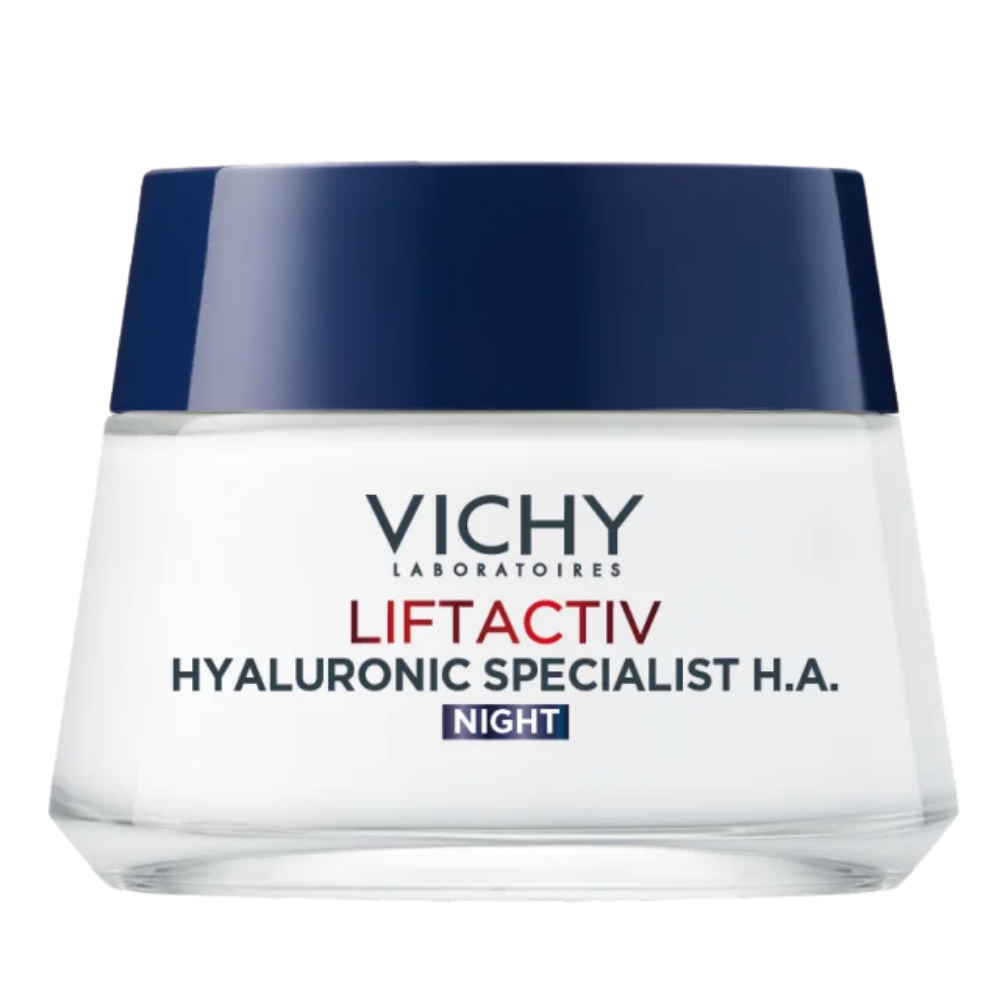Vichy Liftactiv, przeciwzmarszczkowy krem ujędrniający z kwasem hialuronowym na noc, 50 ml
