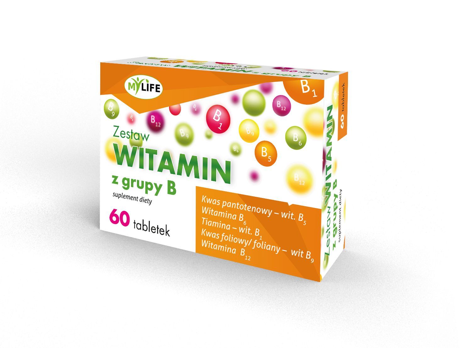 Zestaw witamin z grupy B, 60 szt.