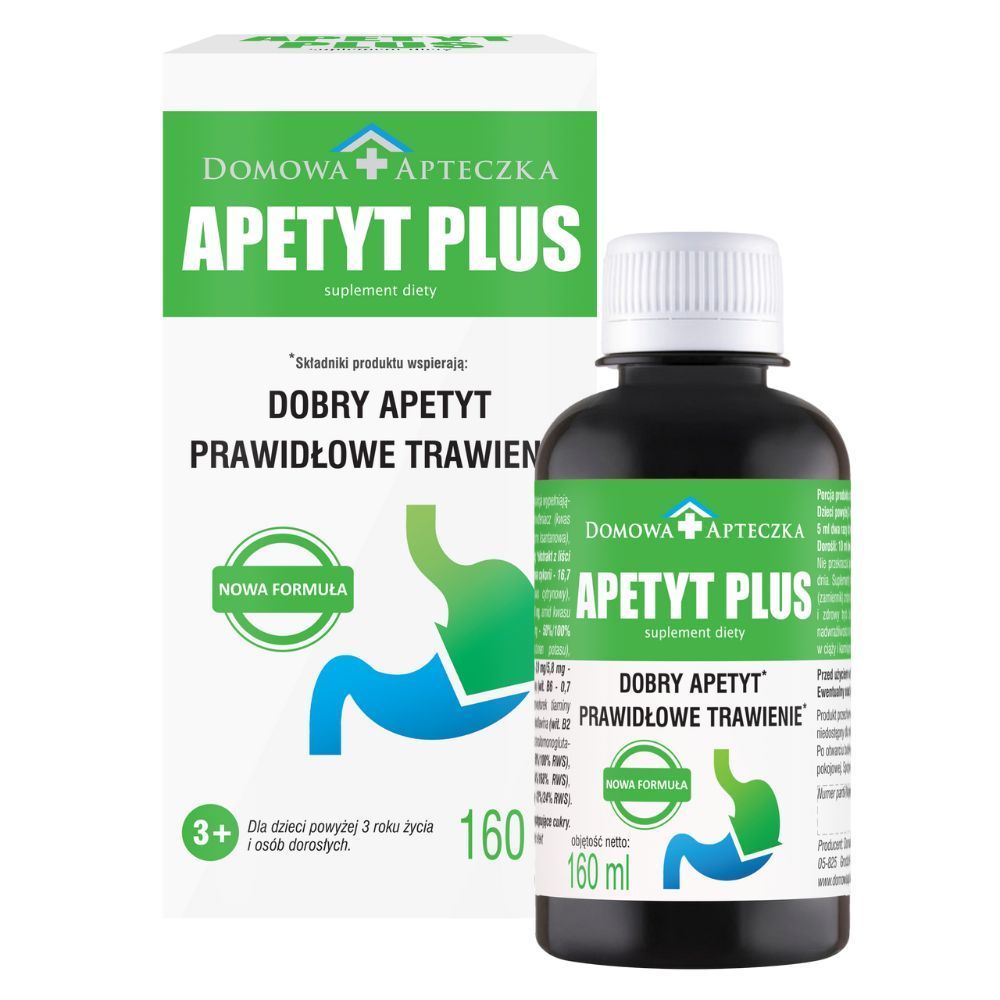 Apetyt Plus, Dobry apetyt, prawidłowe trawienie, płyn, 160 ml