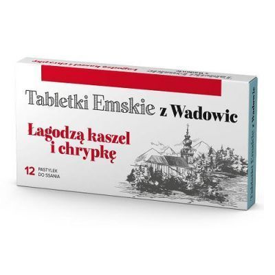 Tabletki Emskie z Wadowic, tabl.d/ssania, o sm.mięt.,12 szt