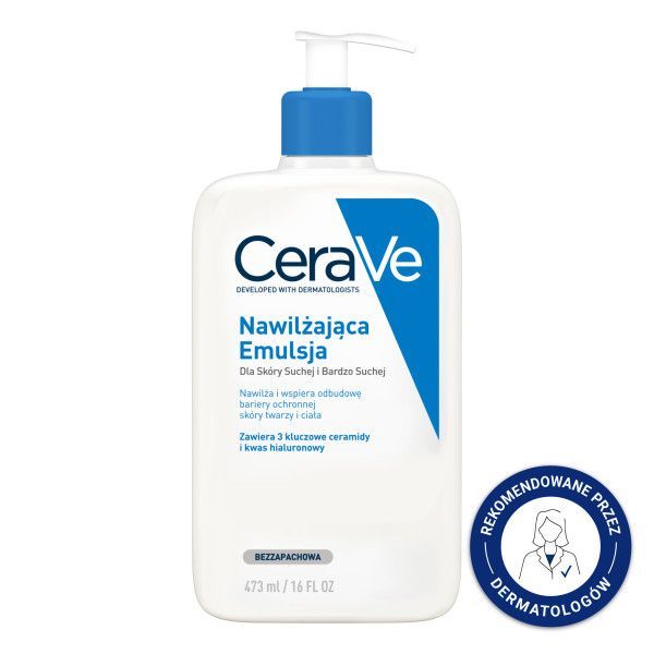 CeraVe, nawilżająca emulsja dla sk&oacute;ry suchej i bardzo suchej, 473 ml