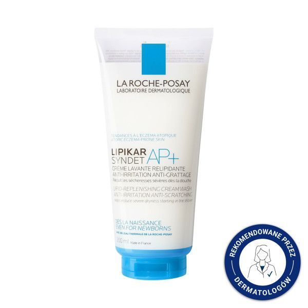 La Roche-Posay&nbsp;Lipikar Syndet AP+, krem myjący uzupełniający poziom lipid&oacute;w, przeciw podrażnieniom sk&oacute;ry, 200 ml
