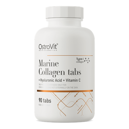 OstroVit, Kolagen Morski + Kwas Hialuronowy + Witamina C, tabletki, 90 szt.