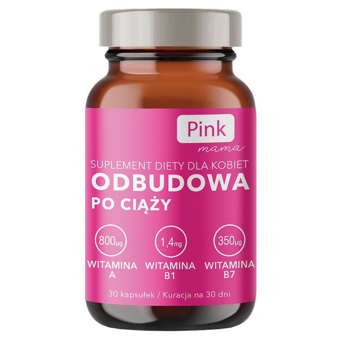PINK MAMA, Odbudowa po ciąży, kapsułki miękkie, 30 szt.