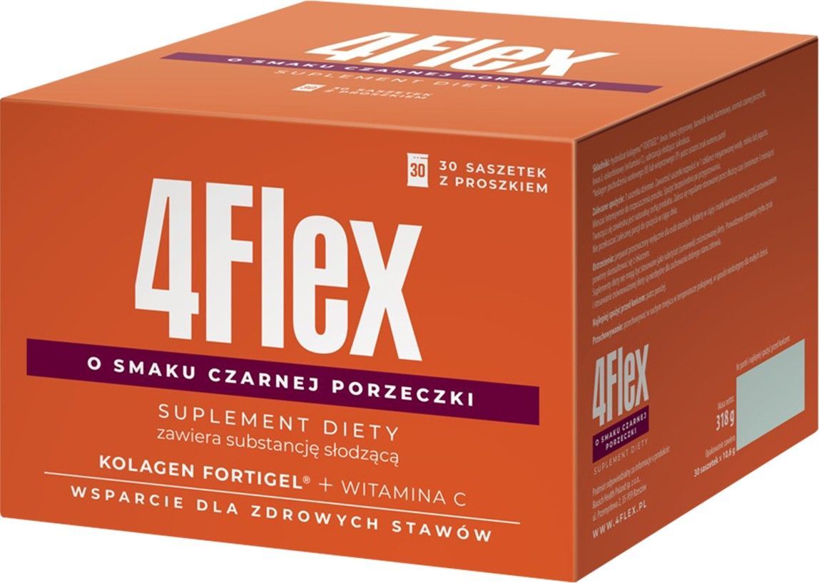 4 Flex czarna porzeczka, proszek, 30 saszetek