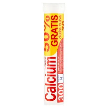 Calcium 300 Uni-Phar, tabletki musujące, pomarańcza, 20 szt. (10 szt.+10 szt.)