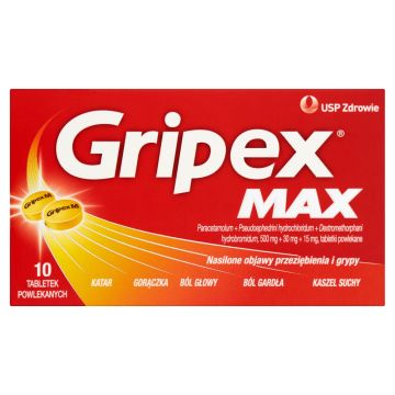Gripex Max, tabletki powlekane, 10 szt.