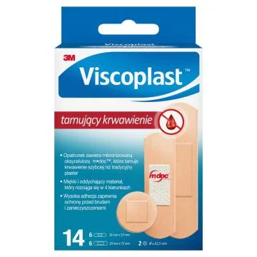 Viscoplast Tamujący krwawienie, plastry, 3 rozmiary, 14 szt.