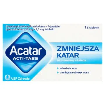 Acatar Acti Tabs, 60 mg + 2,5 mg, tabletki, 12 szt.