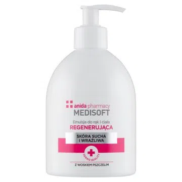 Anida Medi Soft, emulsja do rąk i ciała z woskiem pszczelim, regenerująca, 500 ml