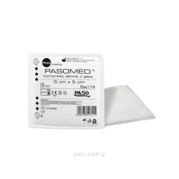 Kompr.gaz.jal.Pasomed,17nit, 5x5cm,( 8w), 3 szt